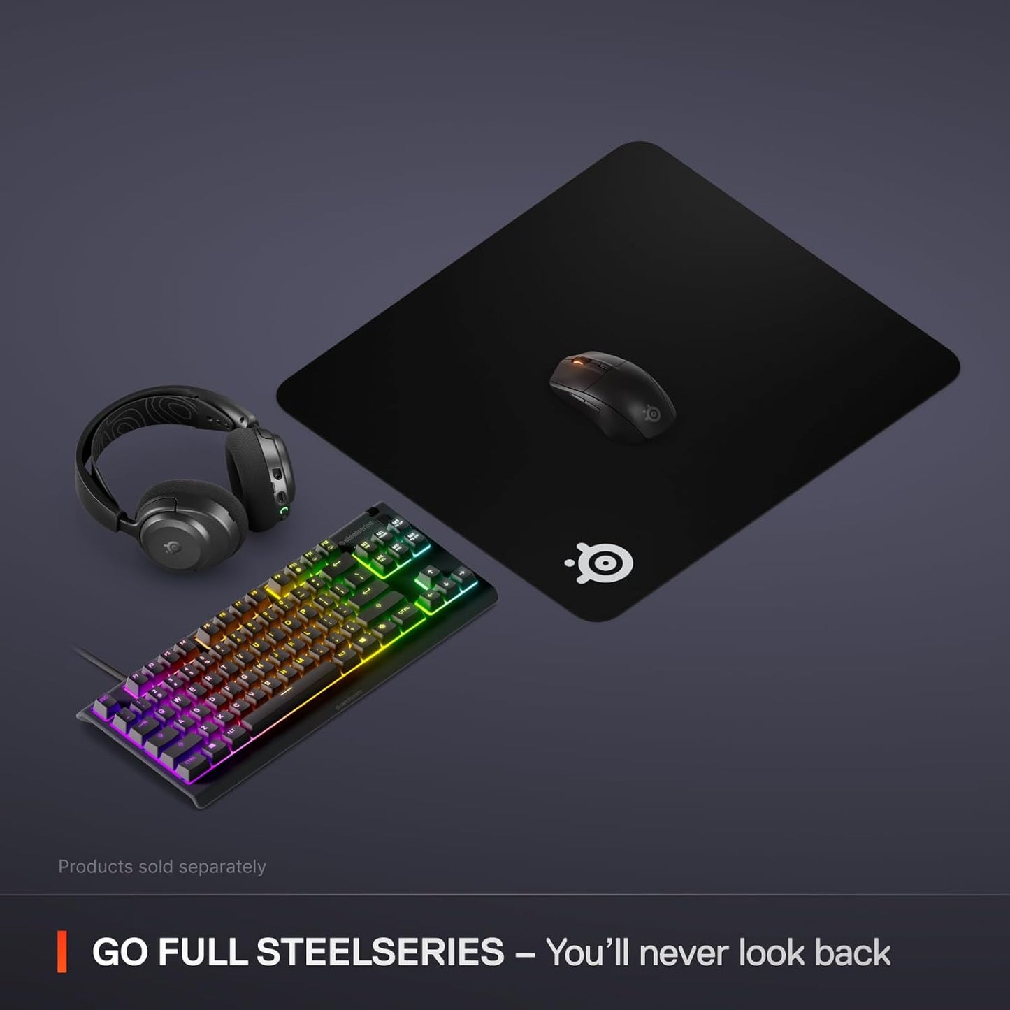 SteelSeries QcK Large Gaming Mouse Pad – Black – Non-Slip Rubber Base, 490 × 420 mm