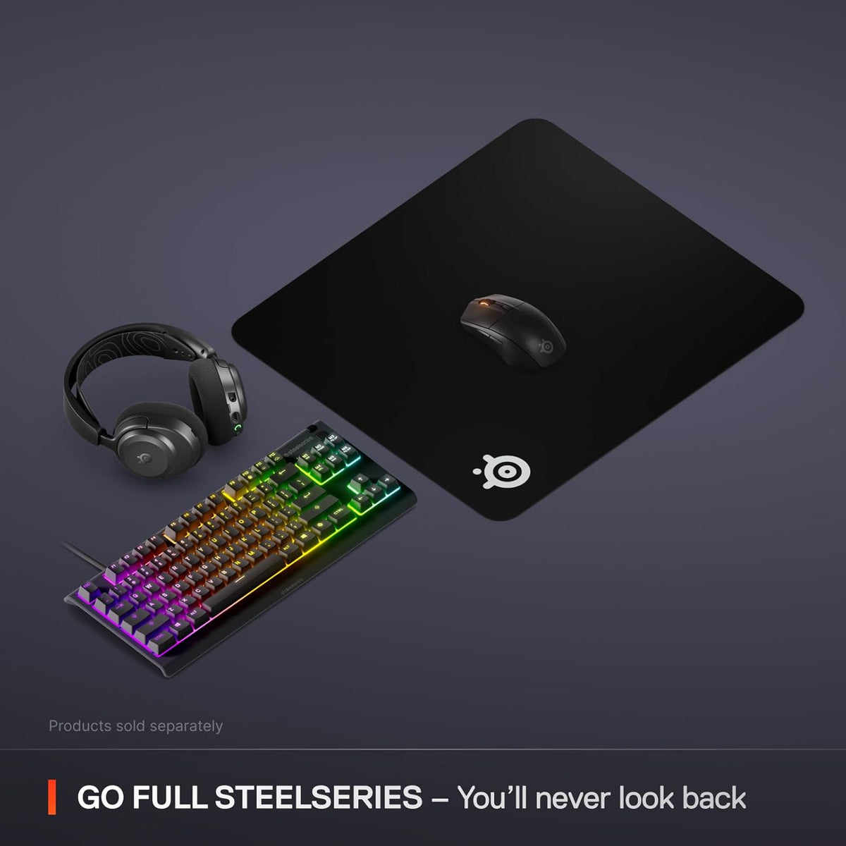 SteelSeries QcK Large Gaming Mouse Pad – Black – Non-Slip Rubber Base, 490 × 420 mm