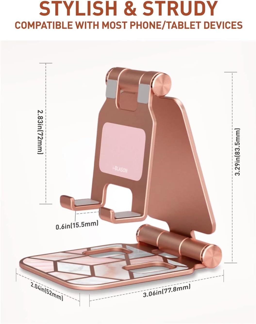 Marble Cell Phone Stand for Desk - Universal Phone Holder