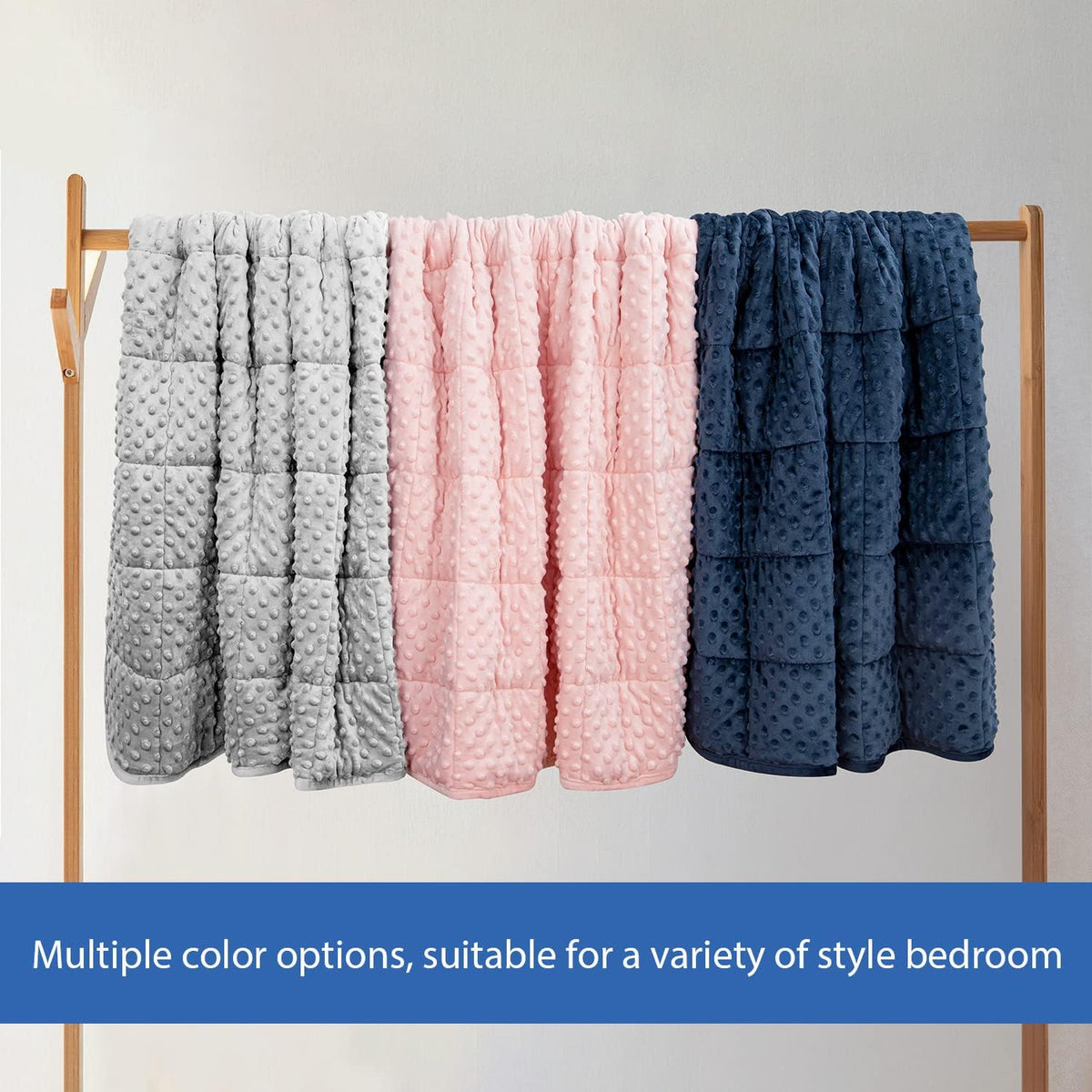 Weighted Blanket Queen 20Lbs for Adult(60"×80",Gray) Breathable Soft Minky Weighted Throw Blanket for All Season,Heavy Blanket with Premium Glass Beads